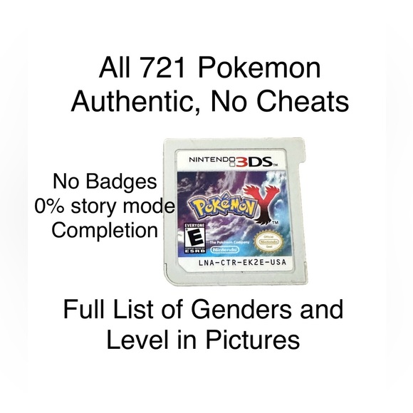 Pokemon Y Loaded With All 721 + Legit Event Pokemon Unlocked - Picture 1 of 12